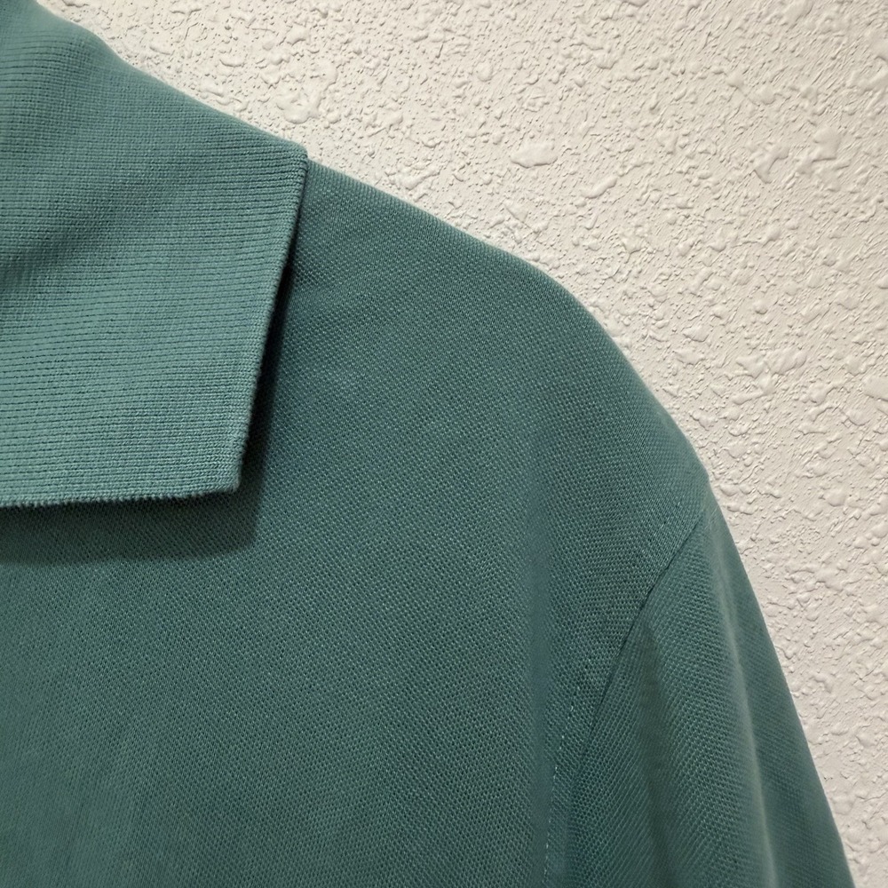 Hugo Boss Pima Cotton Green Polo Short Sleeve Embroidered Logo, Mens Size Large - Picture 6 of 6